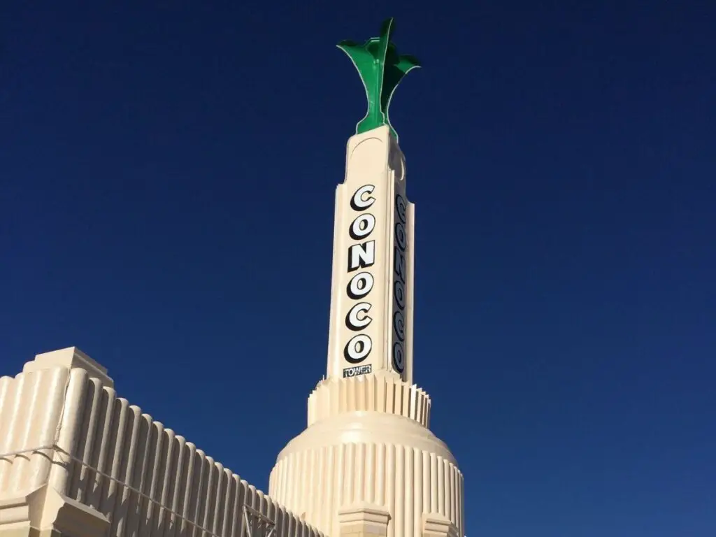 Top of the U Drop in Building in Shamrock Texas, a real life Radiator Springs movie location