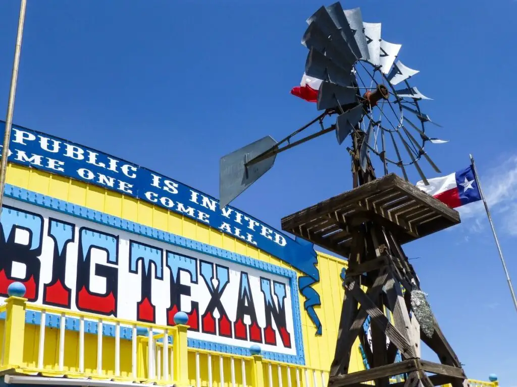 Big Texan restaurant in Amarillo Texas