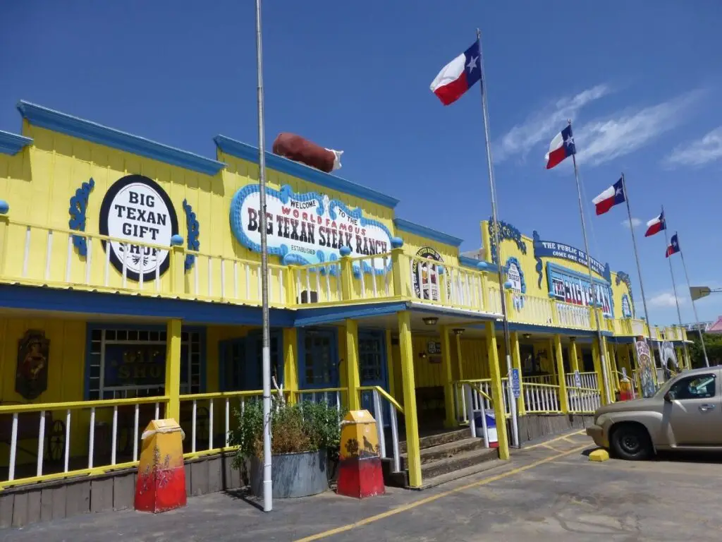 Big Texan Restaurant in Amarillo Texas on Route 66