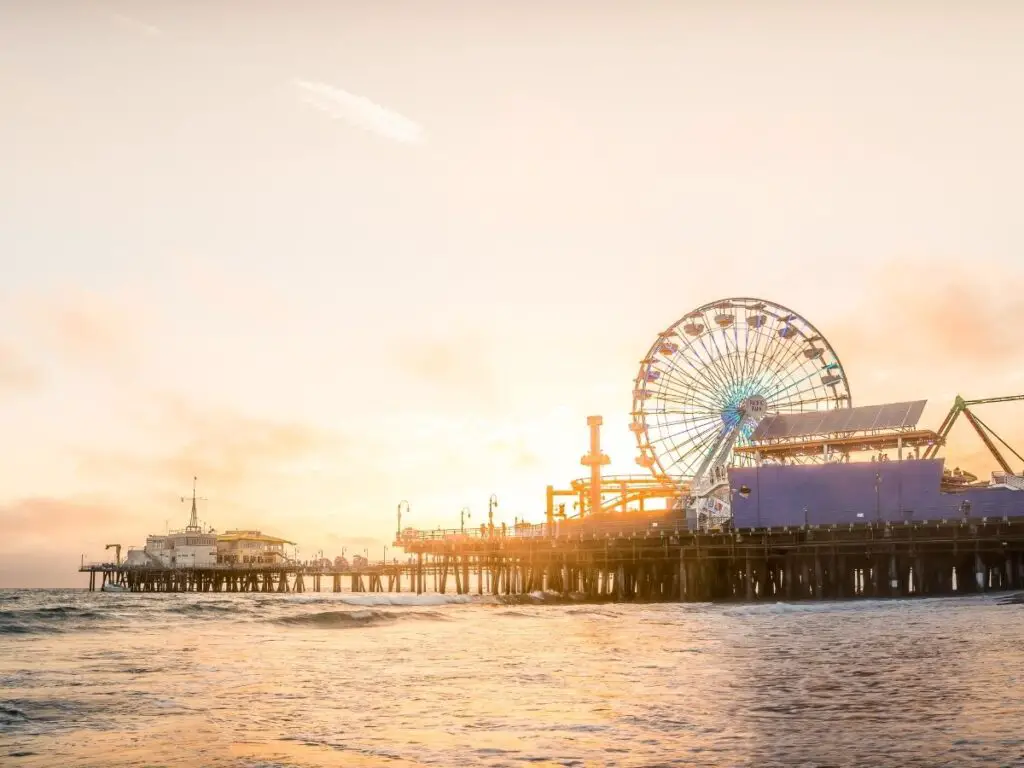 Santa Monica Pier at the end of Route 66