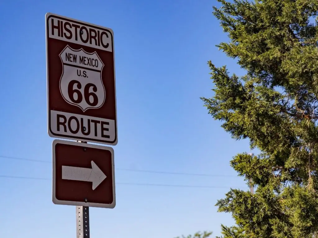 Sign on Route 66 in New Mexico