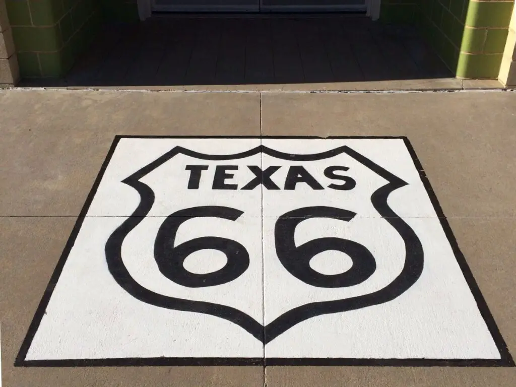 Route 66 Texas sign