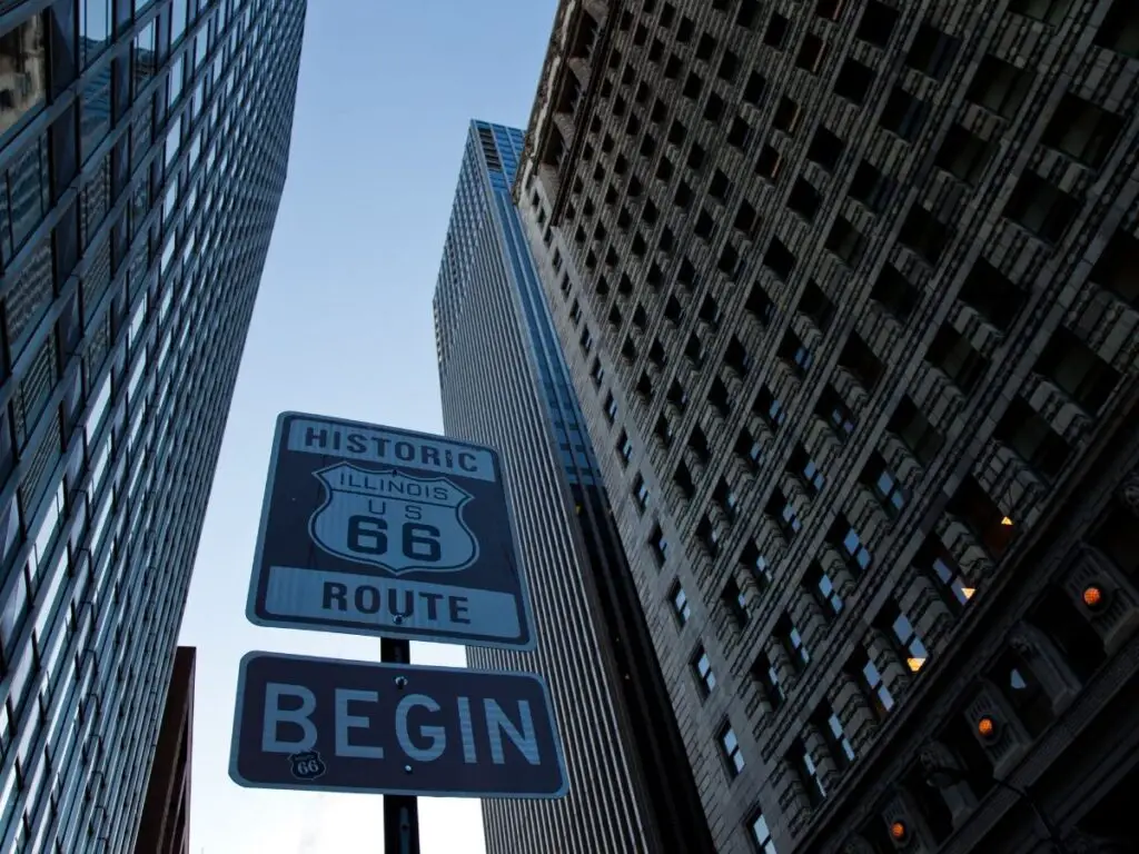 Route 66 sign in Chicago