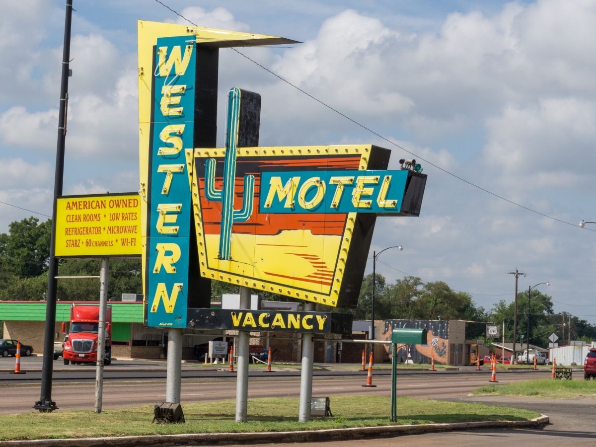 Western Motel in Sayre on Route 66 in Oklahoma