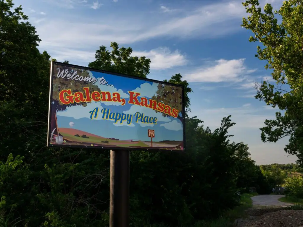 Signpost in Galena on Route 66 in Kansas