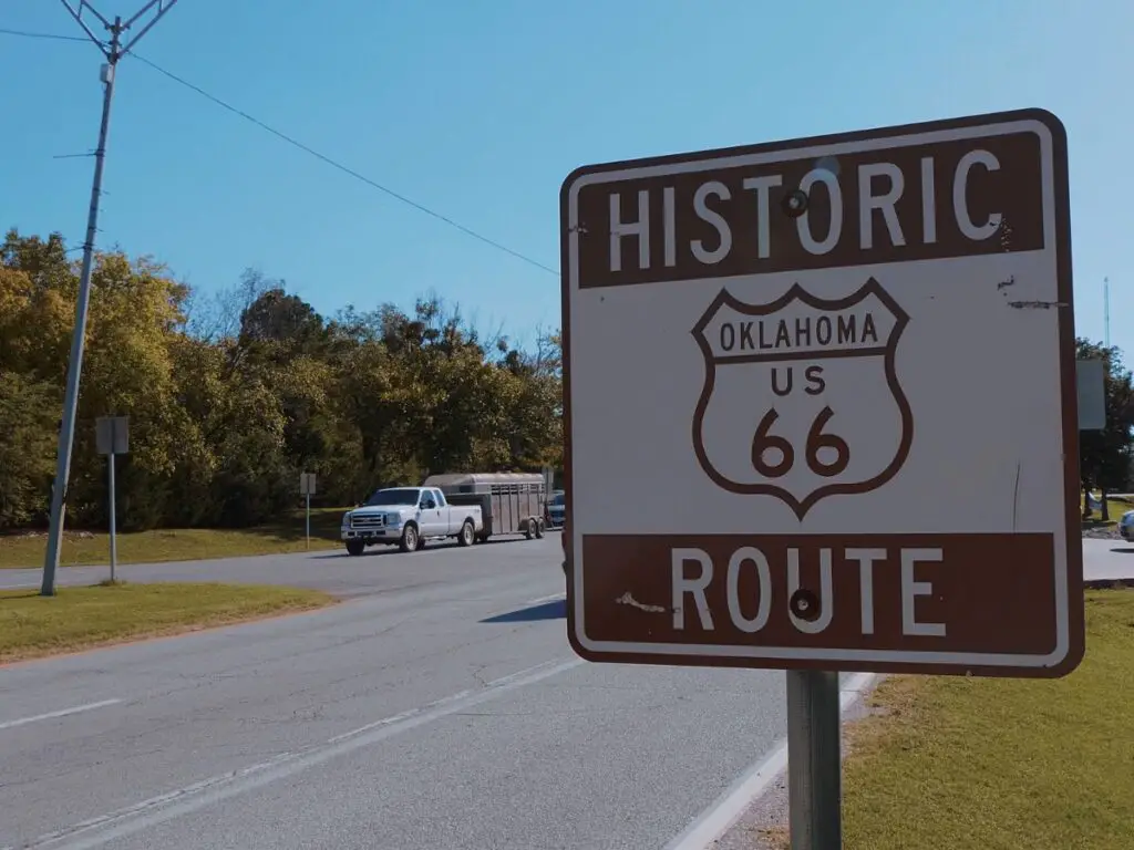 Oklahoma Route 66 in fall