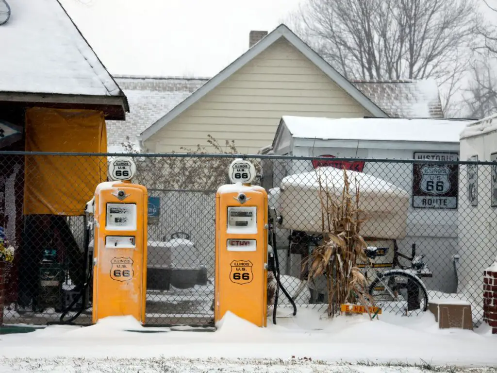 Route 66 in winter