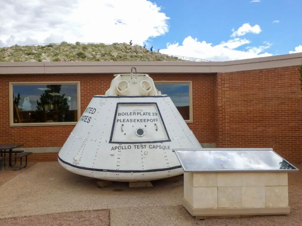 Apollo 11 test landing pod at Meteor Crater attraction in Arizona