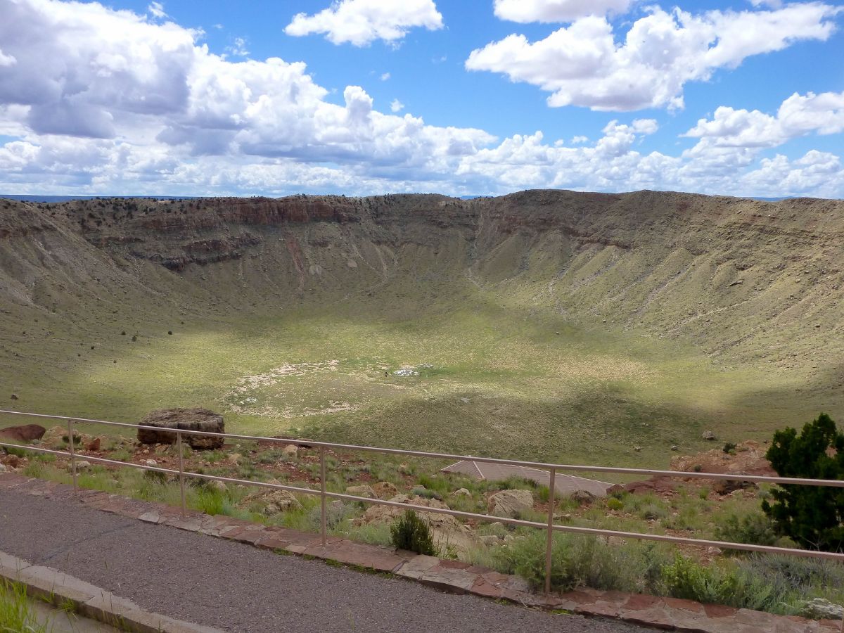 View of Meteor Crater in Arizona which is near to Route 66